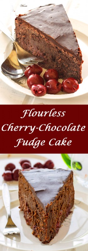 Flourless Cherry-Chocolate Fudge Cake
