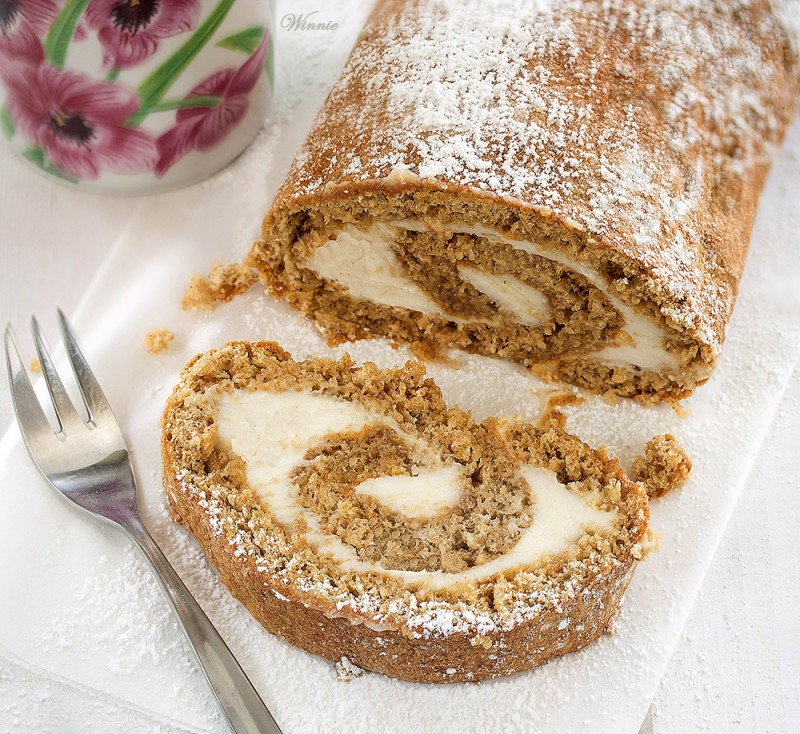 Honey & Date-Syrup Swiss-Roll