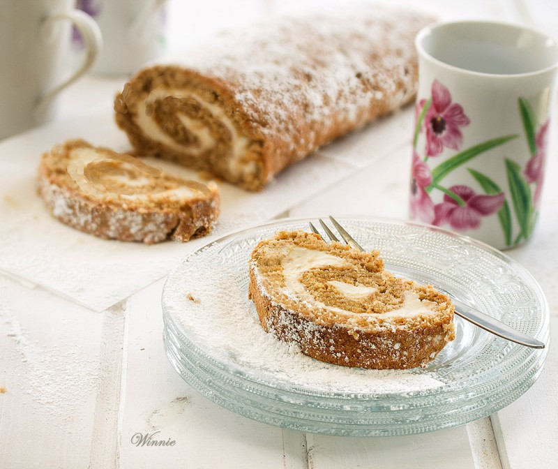 Honey & Date-Syrup Swiss-Roll