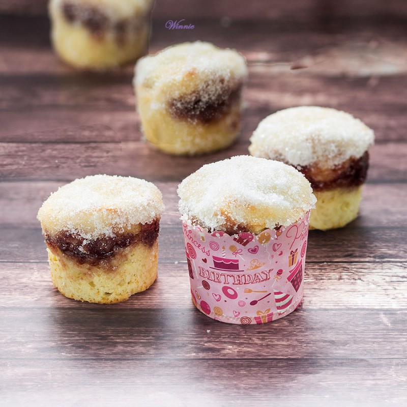 Jam Doughnut-Muffin, with sugar coating