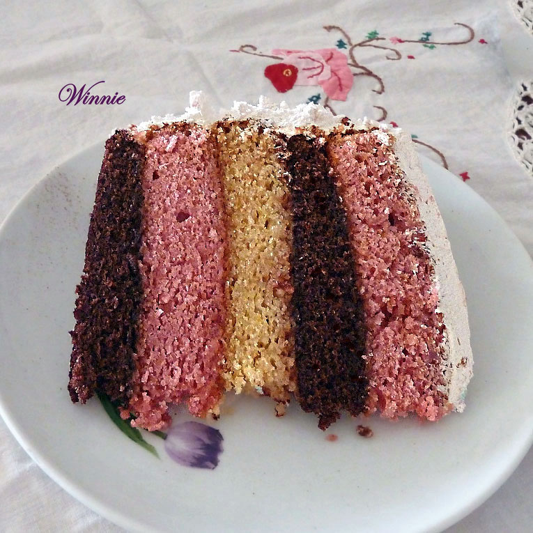 Neapolitan 5-Layer Cake