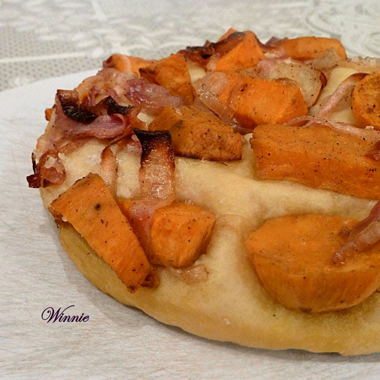 Sweet Potato and Red-Onion Focaccia