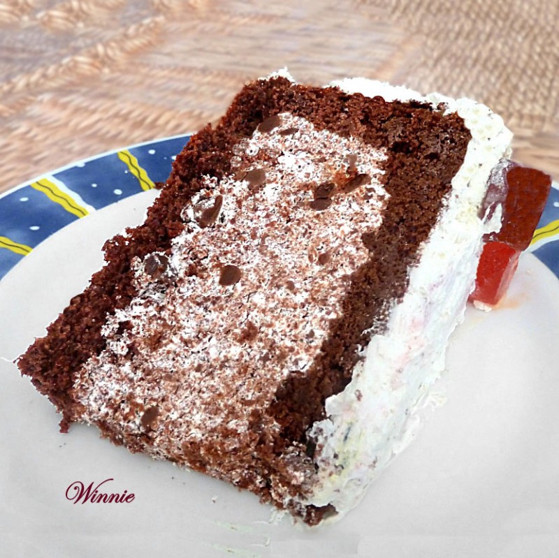 Chocolate Cake with Whipped Cream Surprise Filling