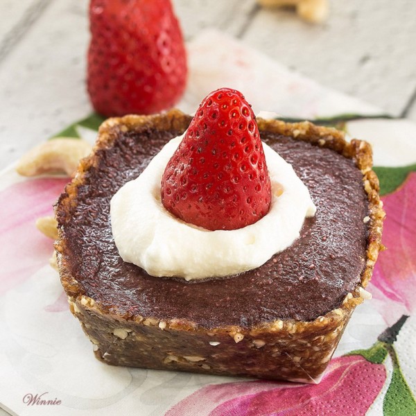 טארט שוקולד וחלבה ללא אפייה Nobake Chocolate Halva Tart משהו מתוק הבלוג של וויני