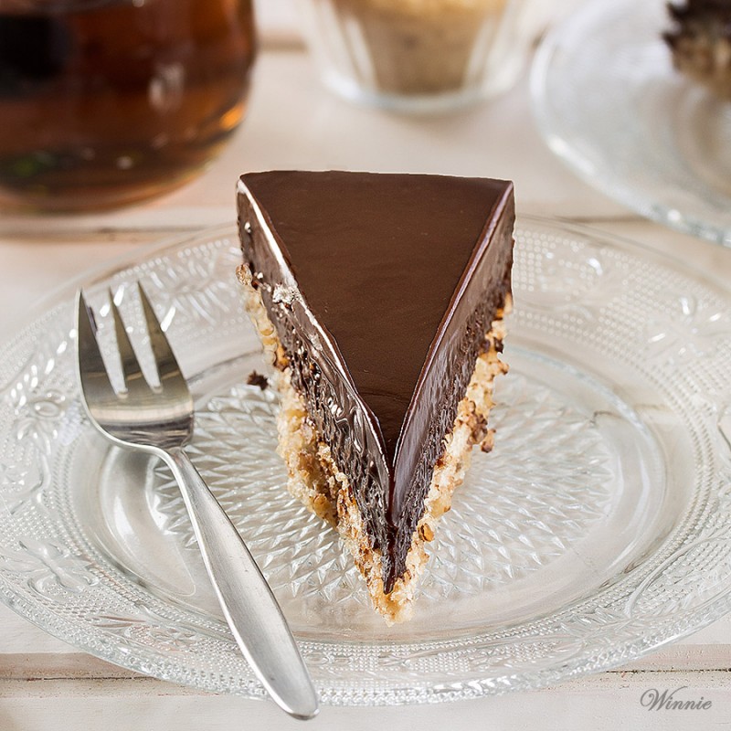 Chocolate Mousse Cake on Hazelnut Crust - Gluten Free