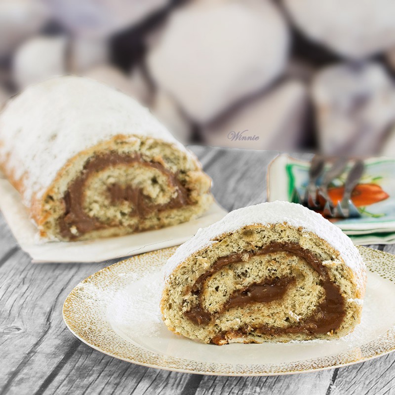 Banana Swiss-Roll with Chocolate Cheese Filling